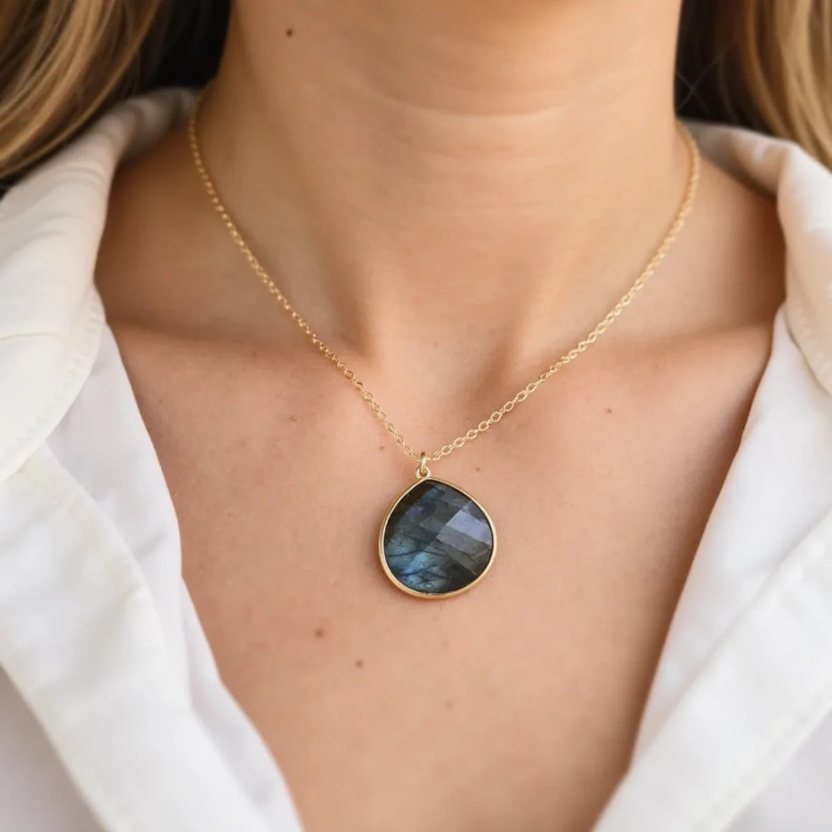Collier en Labradorite "Protection Céleste"