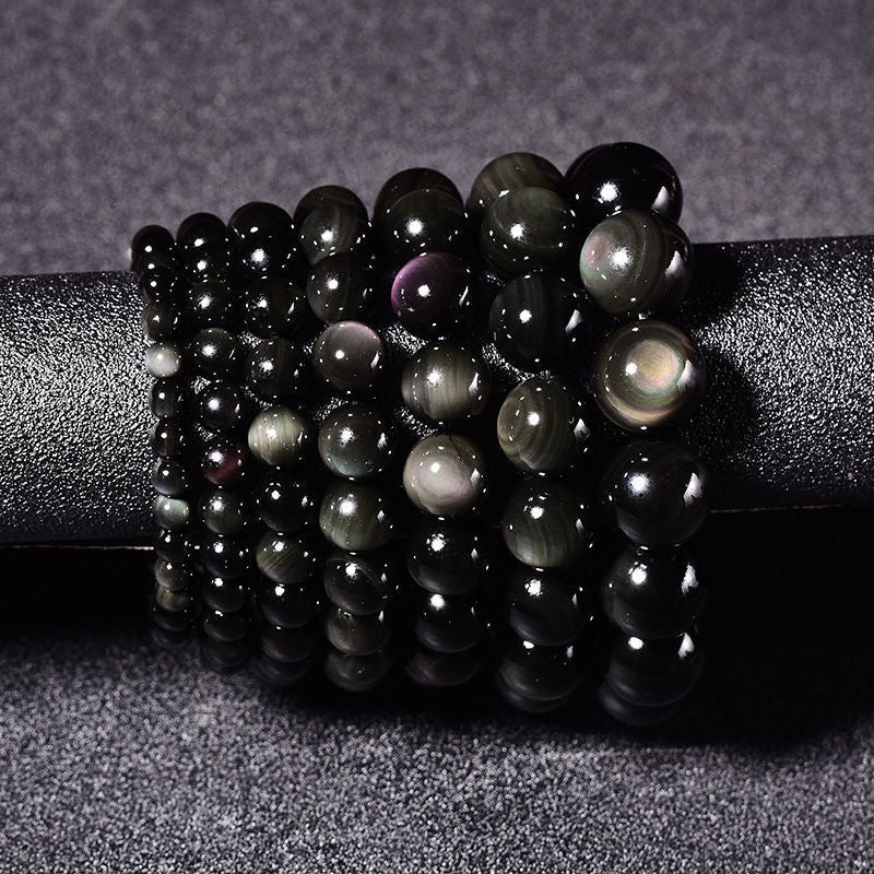 Bracelet "Chemin Sacré" en Obsidienne Œil Céleste