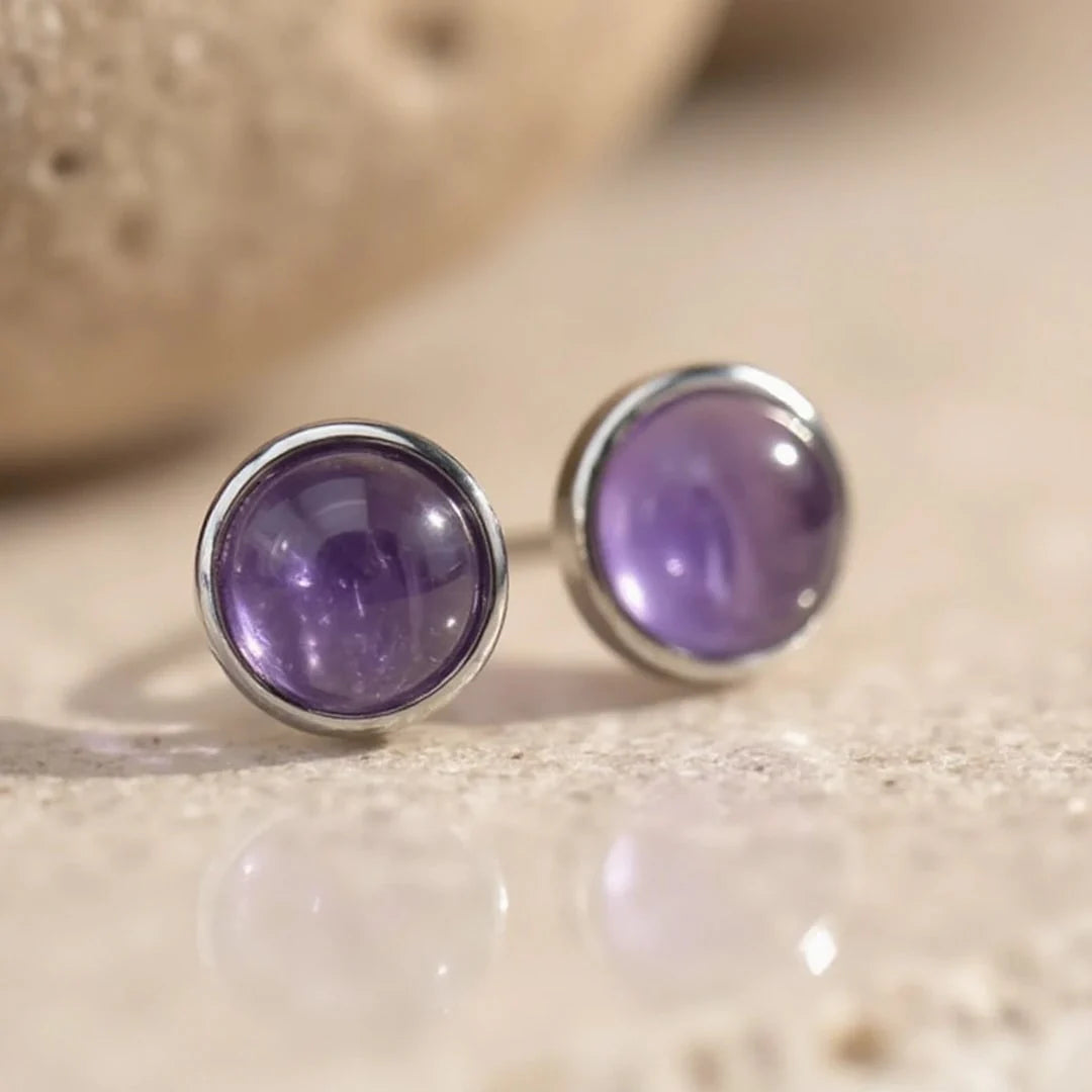 Boucles d'Oreilles Améthyste & Argent - Danse Astrale