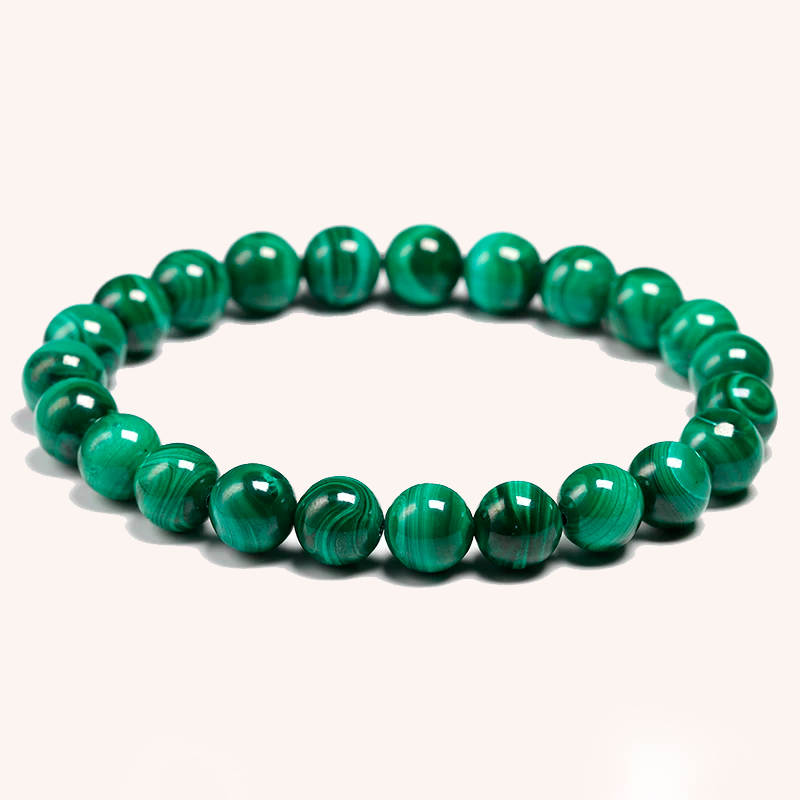 Bracelet "Spirales de Purification" en Malachite