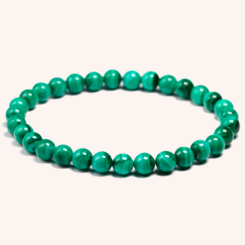 Bracelet "Spirales de Purification" en Malachite