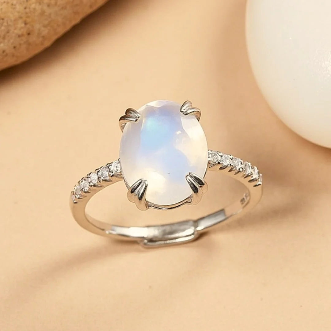 Bague Ajustable "Marici" en Pierre de Lune