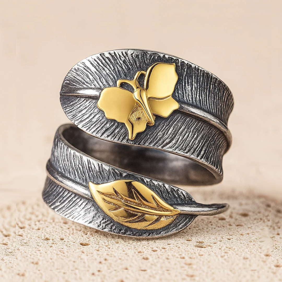 Bague en Argent - Plume Angélique