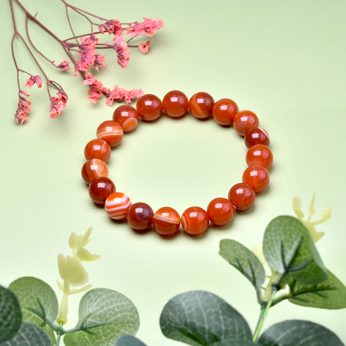 Bracelet "Elan de vie" en Cornaline