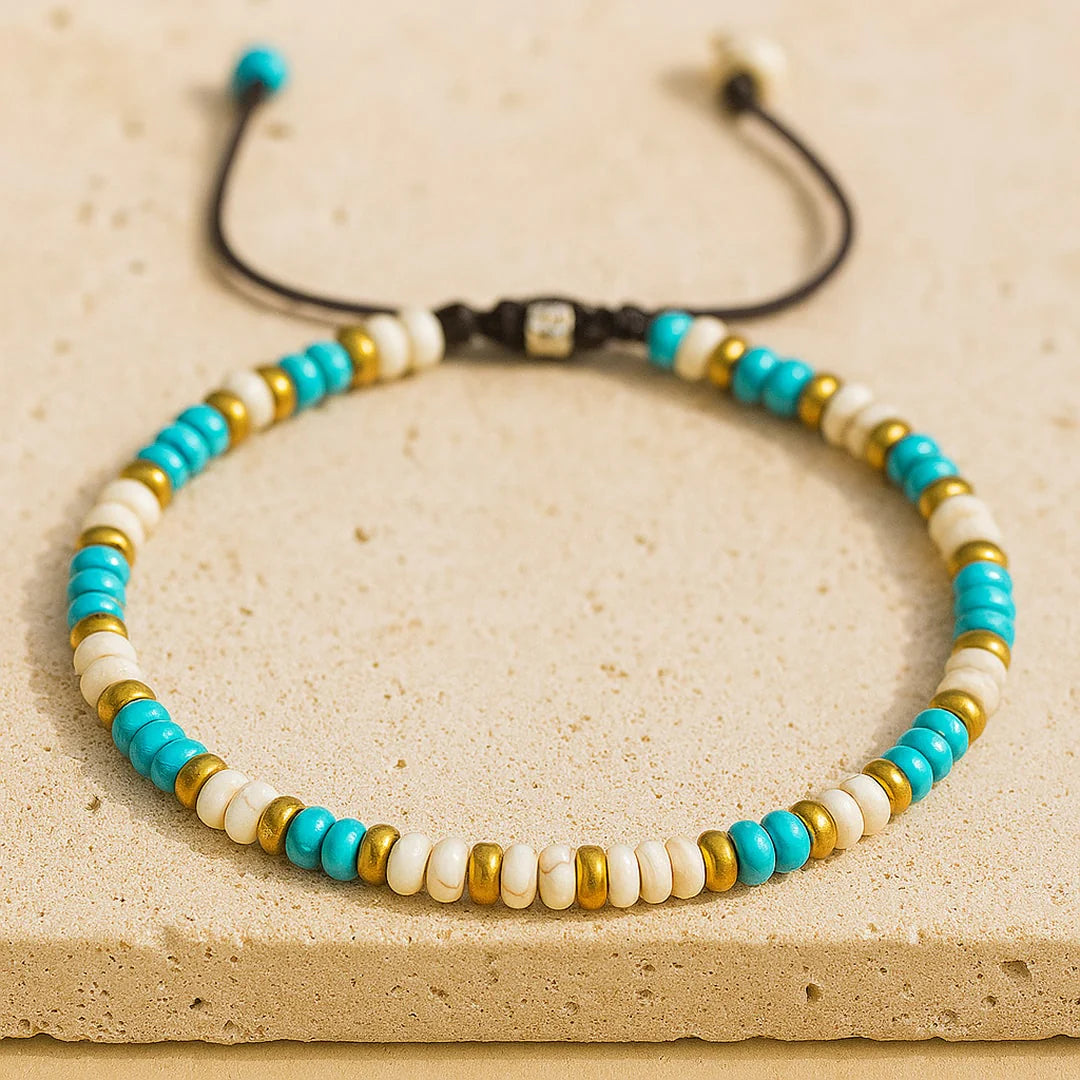 Bracelet en Turquoise & Howlite - Caribea