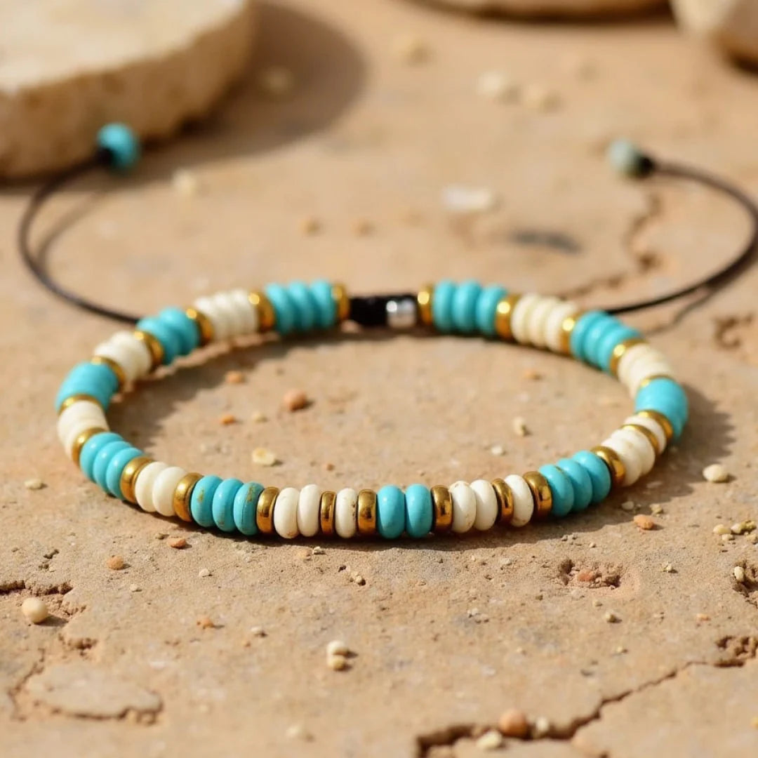 Bracelet en Turquoise & Howlite - Caribea