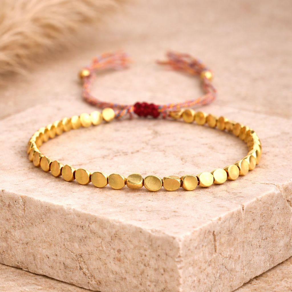 Bracelet Tibétain en Perles de Cuivre