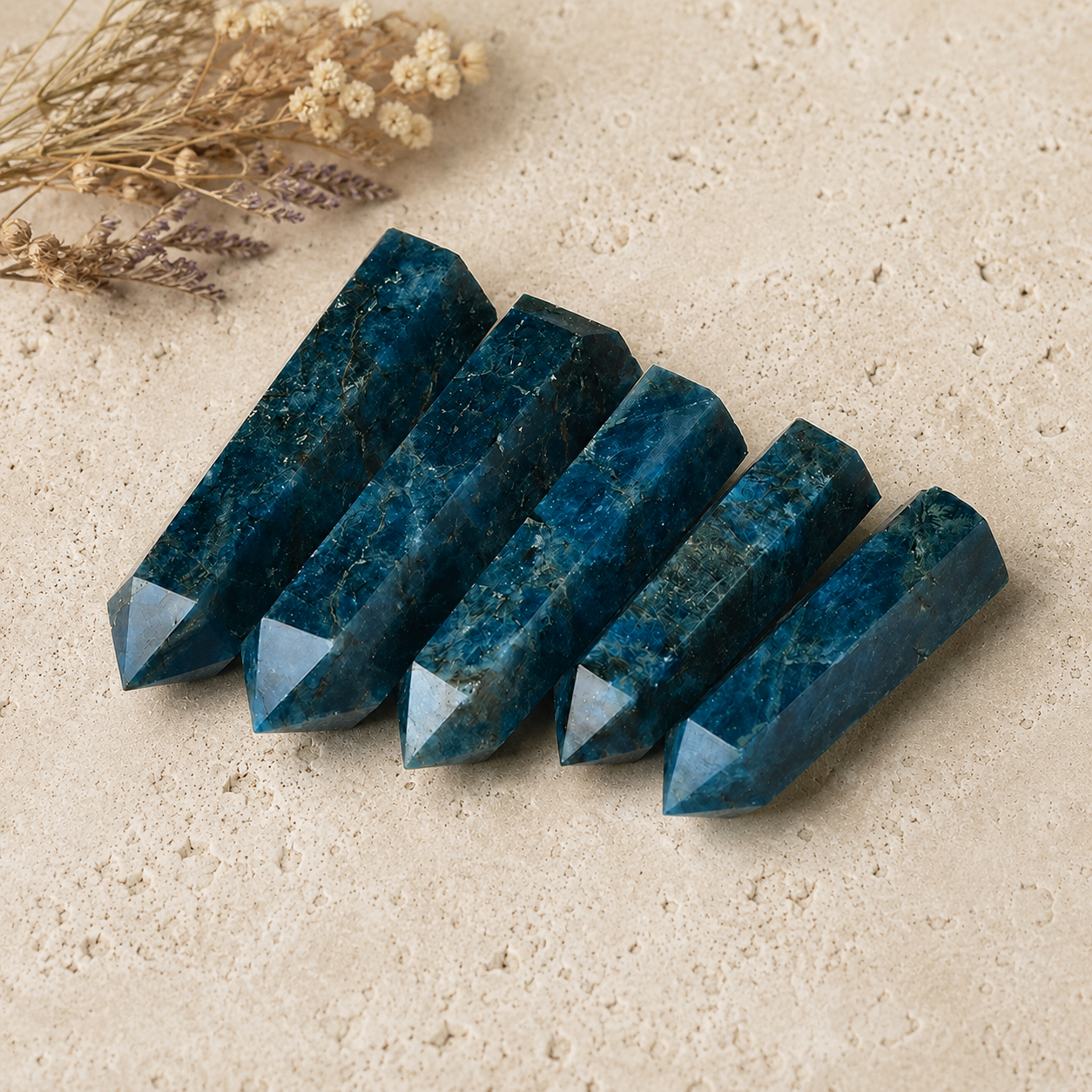 Pointe en Apatite Bleue - Concentration & Sérénité