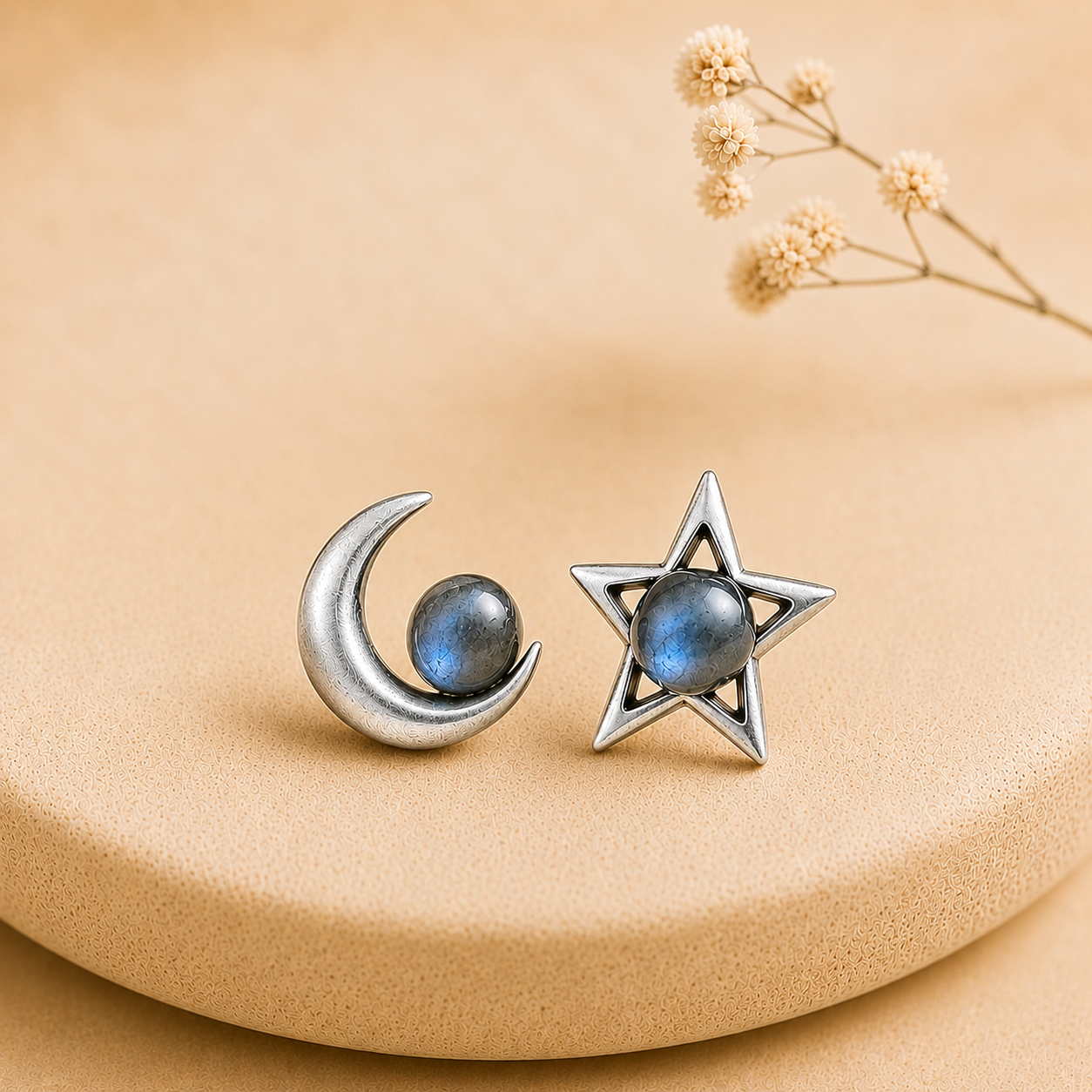 Boucles d'Oreilles en Labradorite & Argent - Clarté Céleste