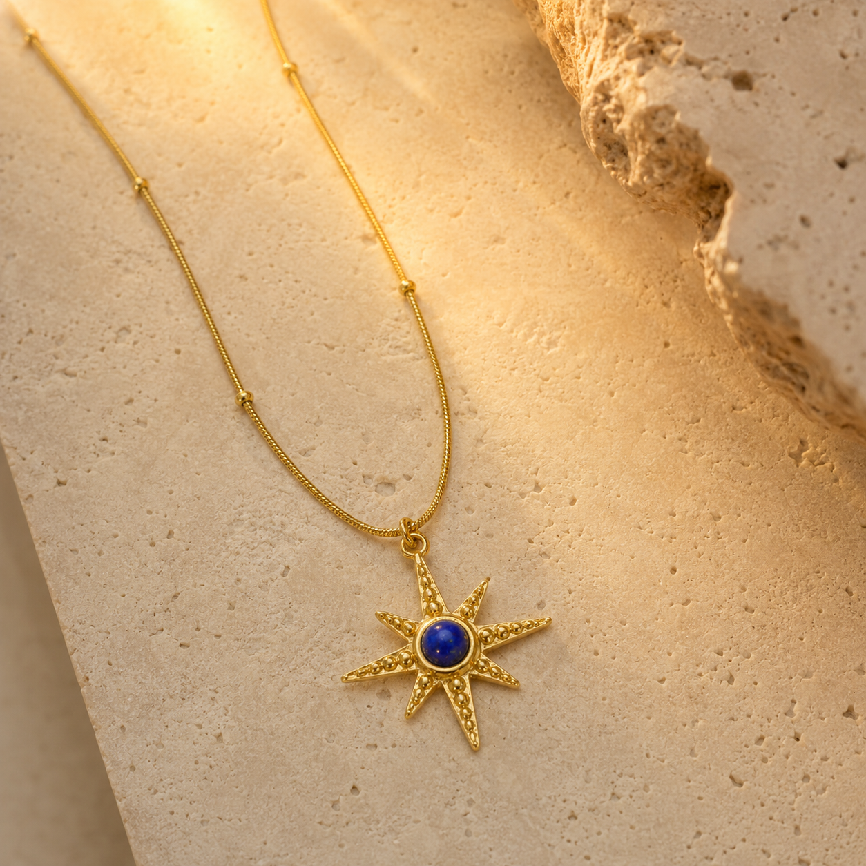 Collier Étoile en Lapis Lazuli - Guidance Intérieure