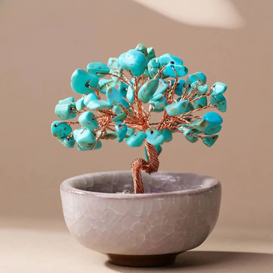 Arbre Feng Shui en Pierres Naturelles - Énergies Sacrées