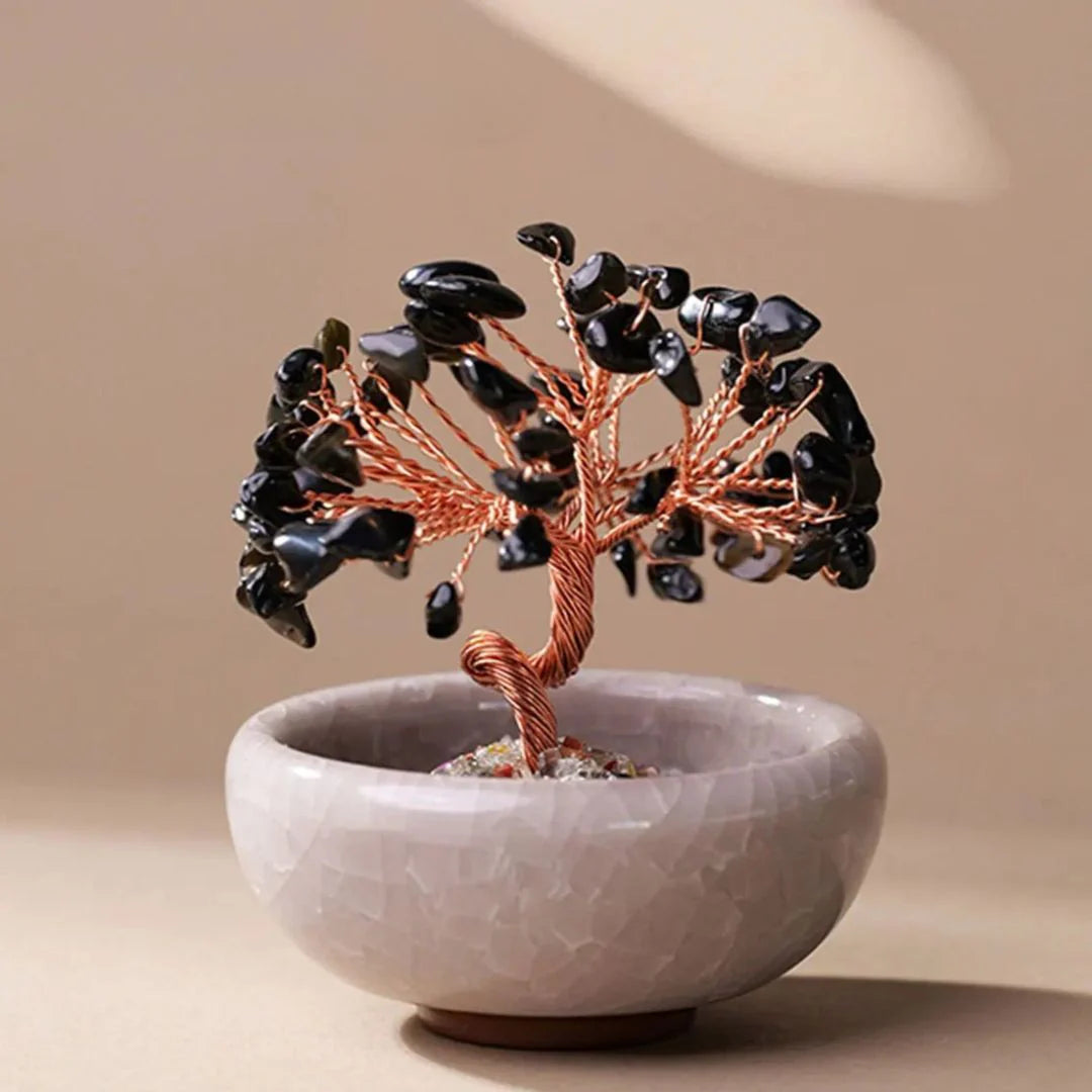 Arbre Feng Shui en Pierres Naturelles - Énergies Sacrées