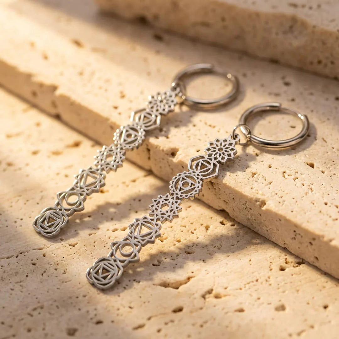 Boucles d'Oreilles Expression des 7 Chakras