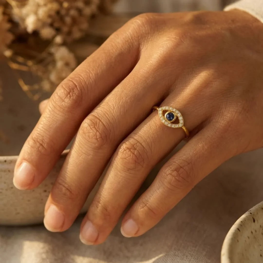 Bague Ajustable "L’Œil Bleu"