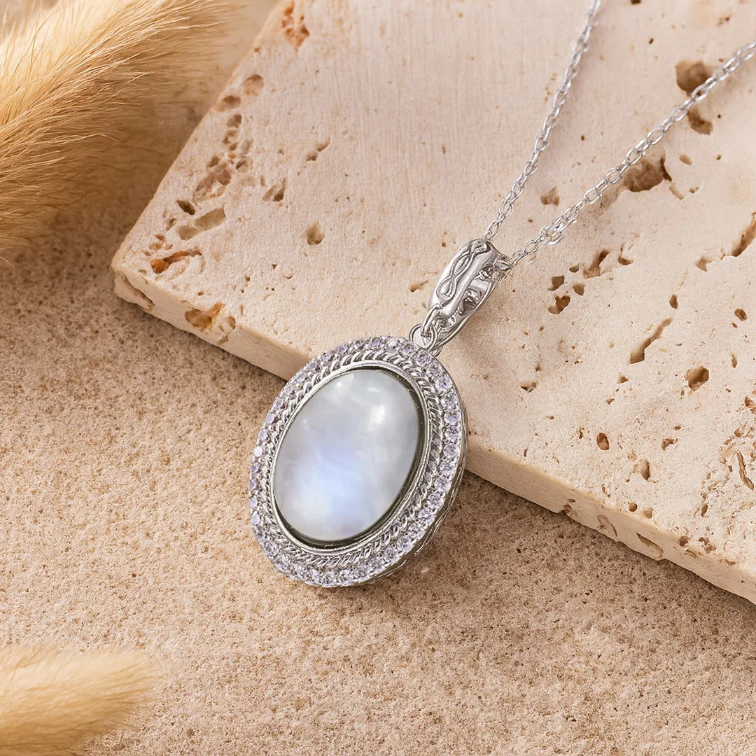Collier Pendentif en Pierre de Lune - Eveil de l'Ame
