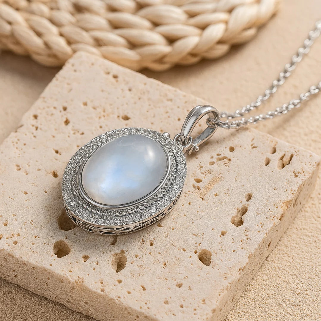 Collier Pendentif en Pierre de Lune - Eveil de l'Ame