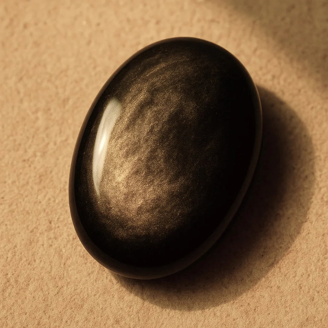 Galet en Obsidienne Dorée - Abondance & Protection