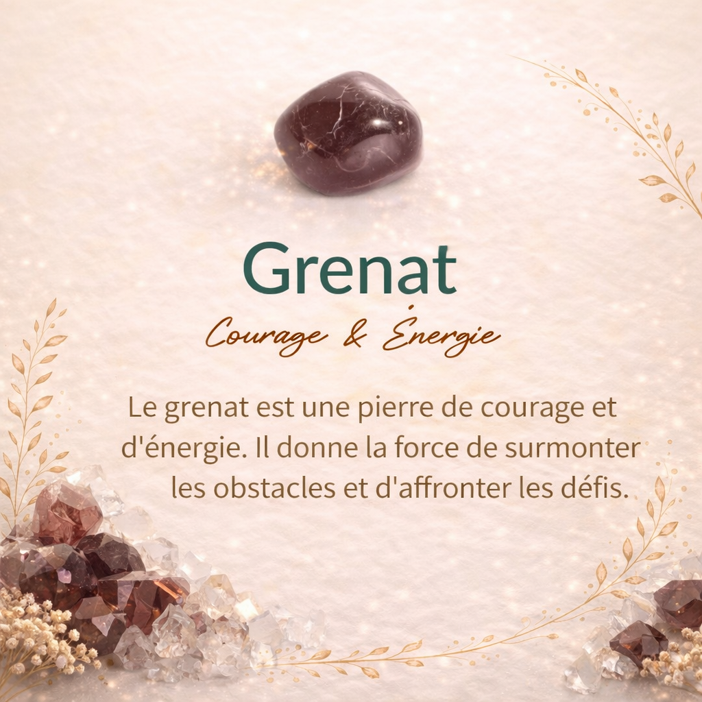 Bracelet Multi-tours en Grenat - Éveil de Prospérité