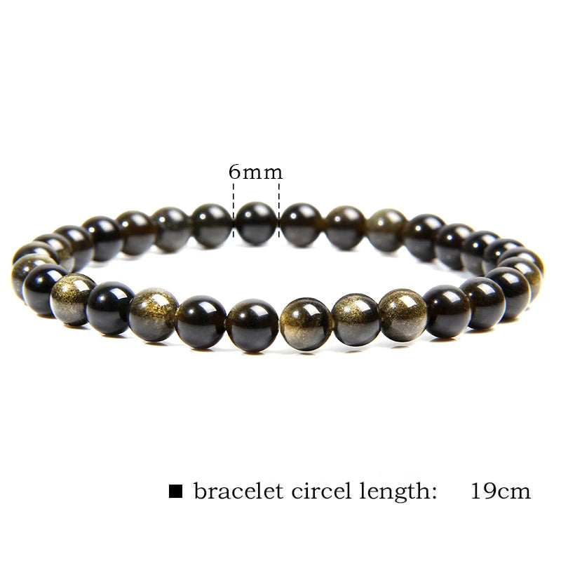 Bracelet en perles d'Obsidienne Dorée - Clarté Intérieure
