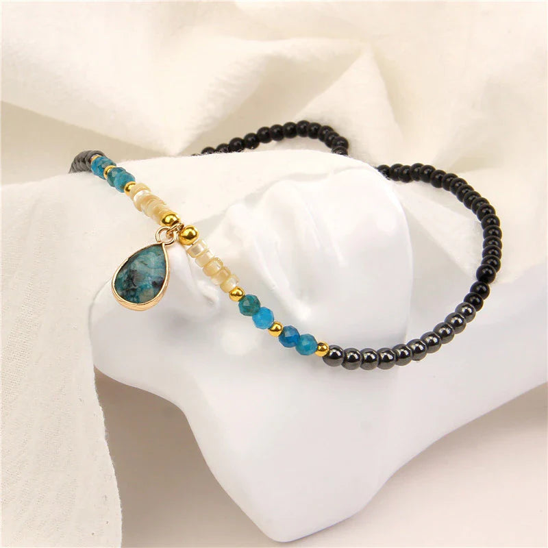 Collier "Goutte de Vitalité" en Apatite Naturelle