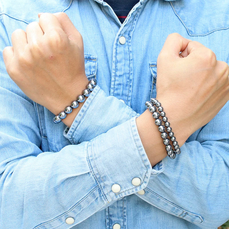 Bracelet "Pulse Énergétique" en Hématite