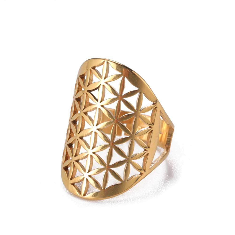 Bague Ajustable "Fleur de Vie"
