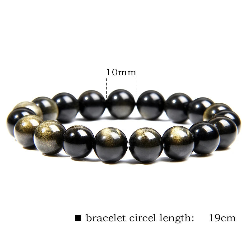 Bracelet en perles d'Obsidienne Dorée - Clarté Intérieure