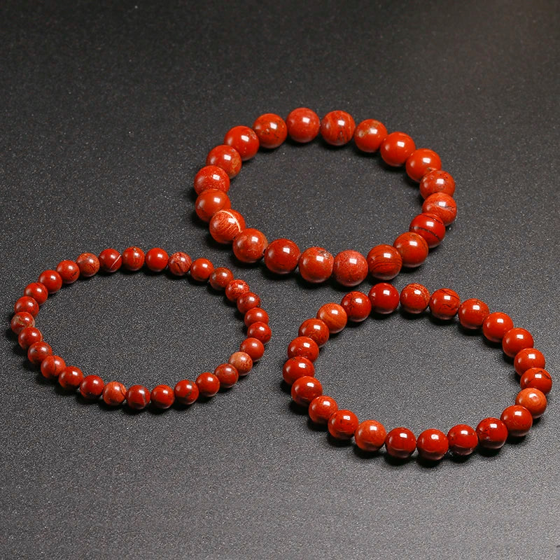 Bracelet "Vitalité" en Jaspe Rouge