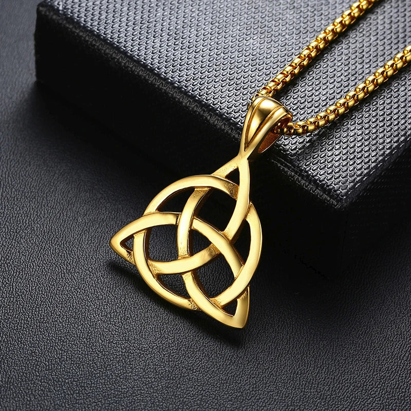 Collier Pendentif Triple Noeud - Triquetra