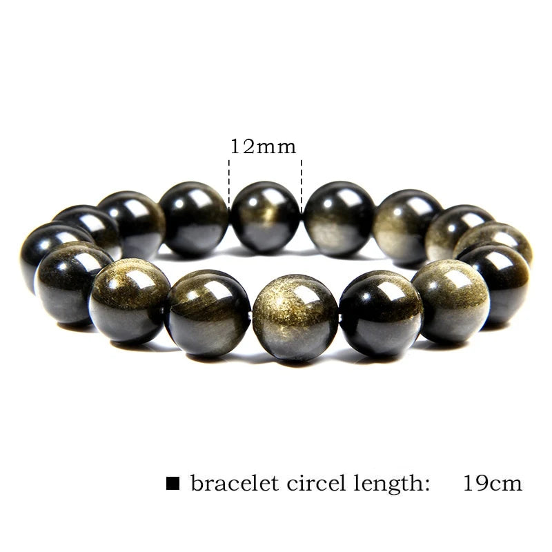 Bracelet en perles d'Obsidienne Dorée - Clarté Intérieure