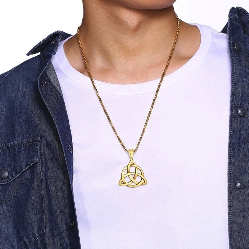 Collier Pendentif Triple Noeud - Triquetra