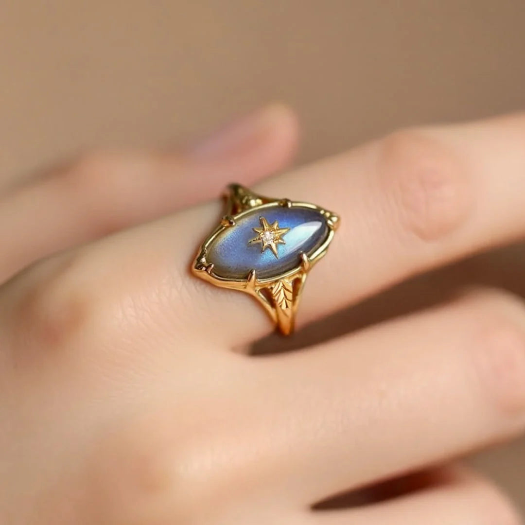 Bague en Labradorite & Argent - Etoile Sereine
