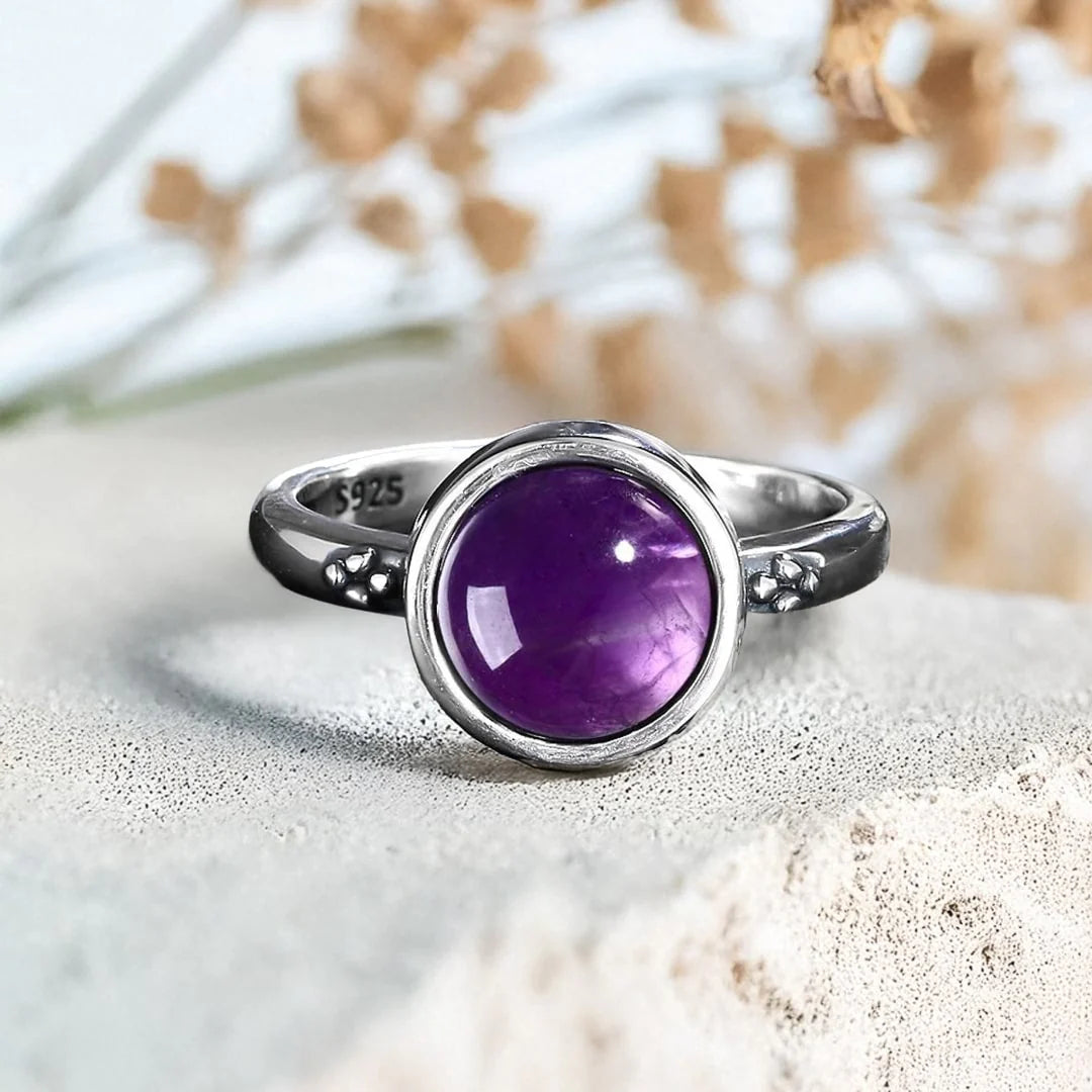 Bague "Apaisement Cristallin" en Améthyste