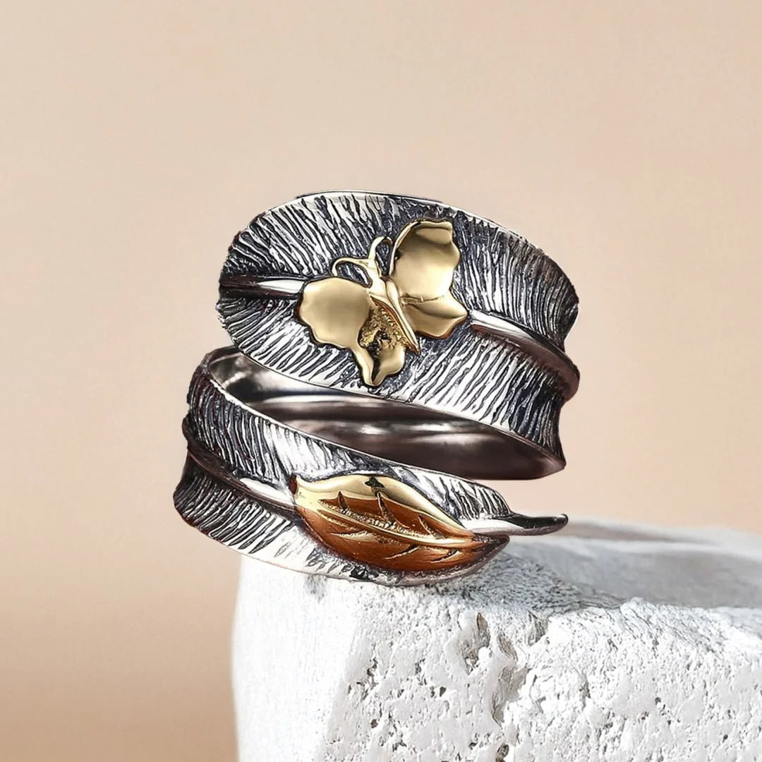 Bague en Argent - Plume Angélique