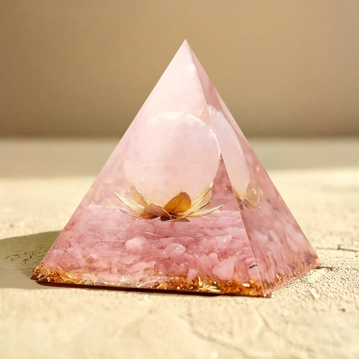 Orgonite en Quartz Rose - Ouverture du Coeur