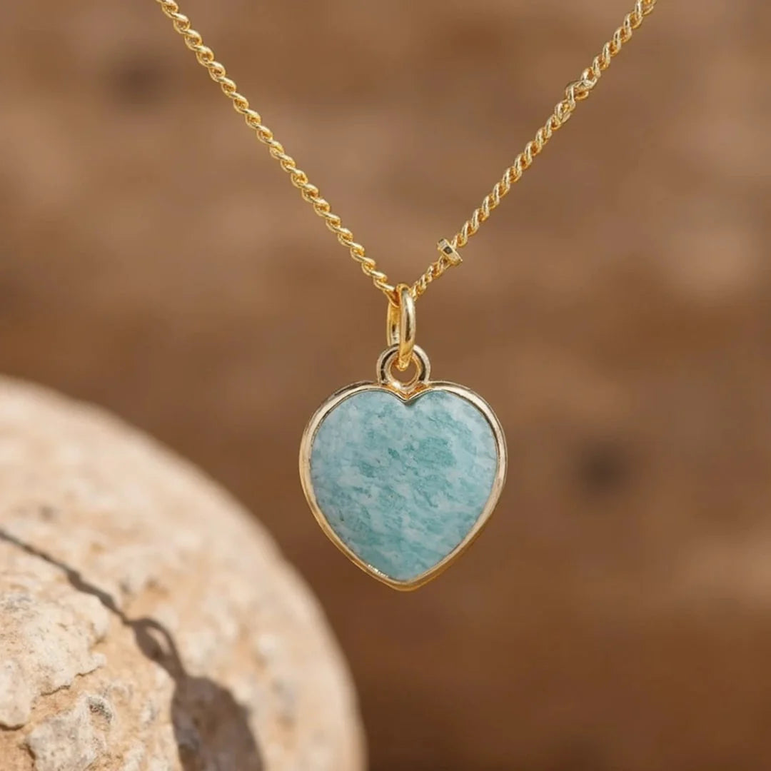Pendentif Coeur en Pierre Naturelle