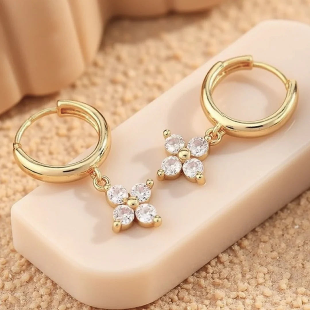 Boucles d'Oreilles "Trèfle Solaire" en Argent