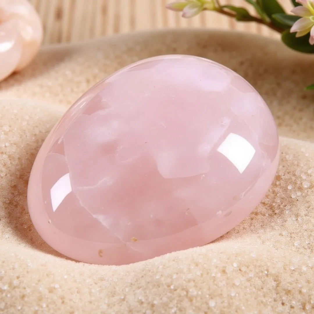 Galet en Quartz Rose - Sérénité du Coeur