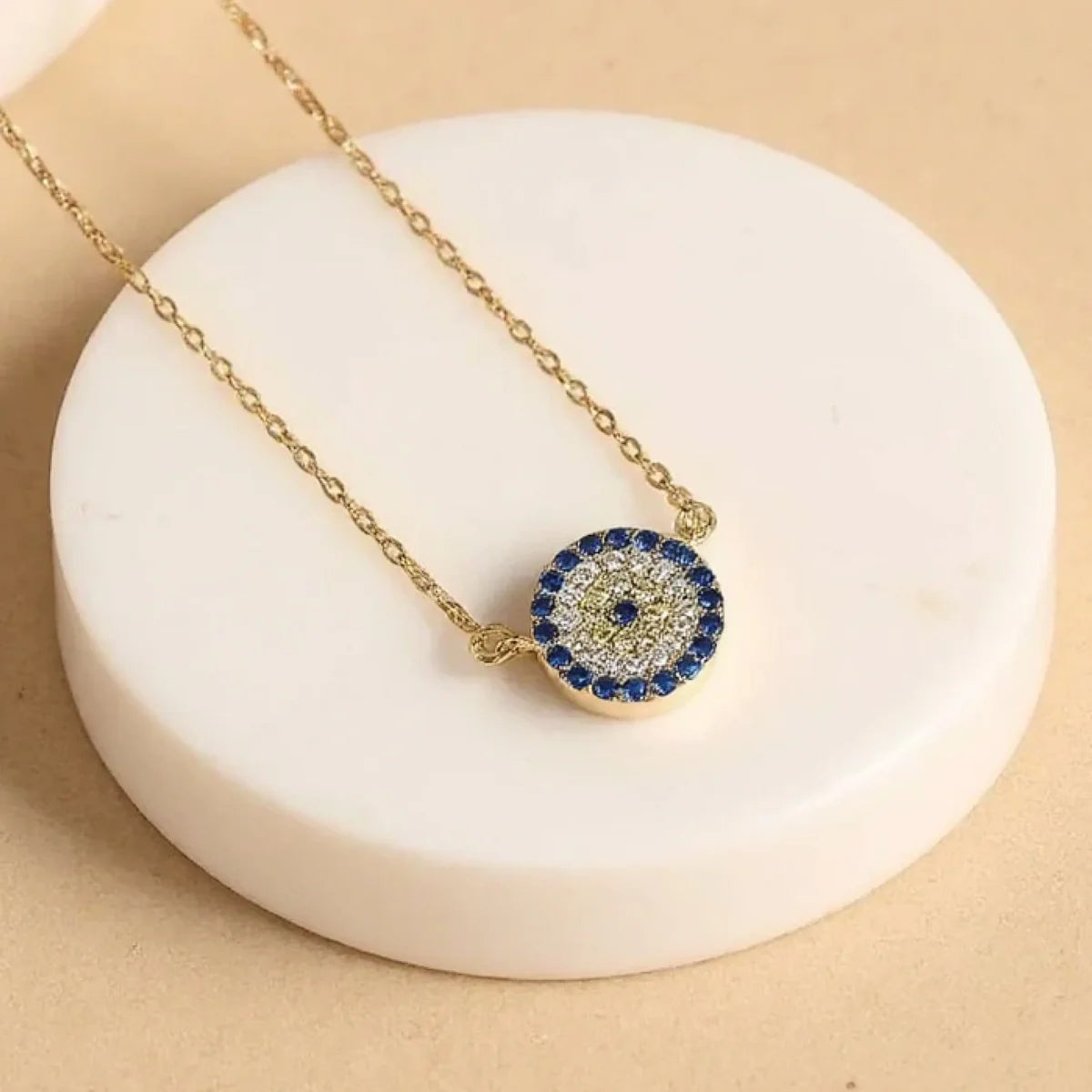 Collier "Œil Bleu Protecteur" en Argent