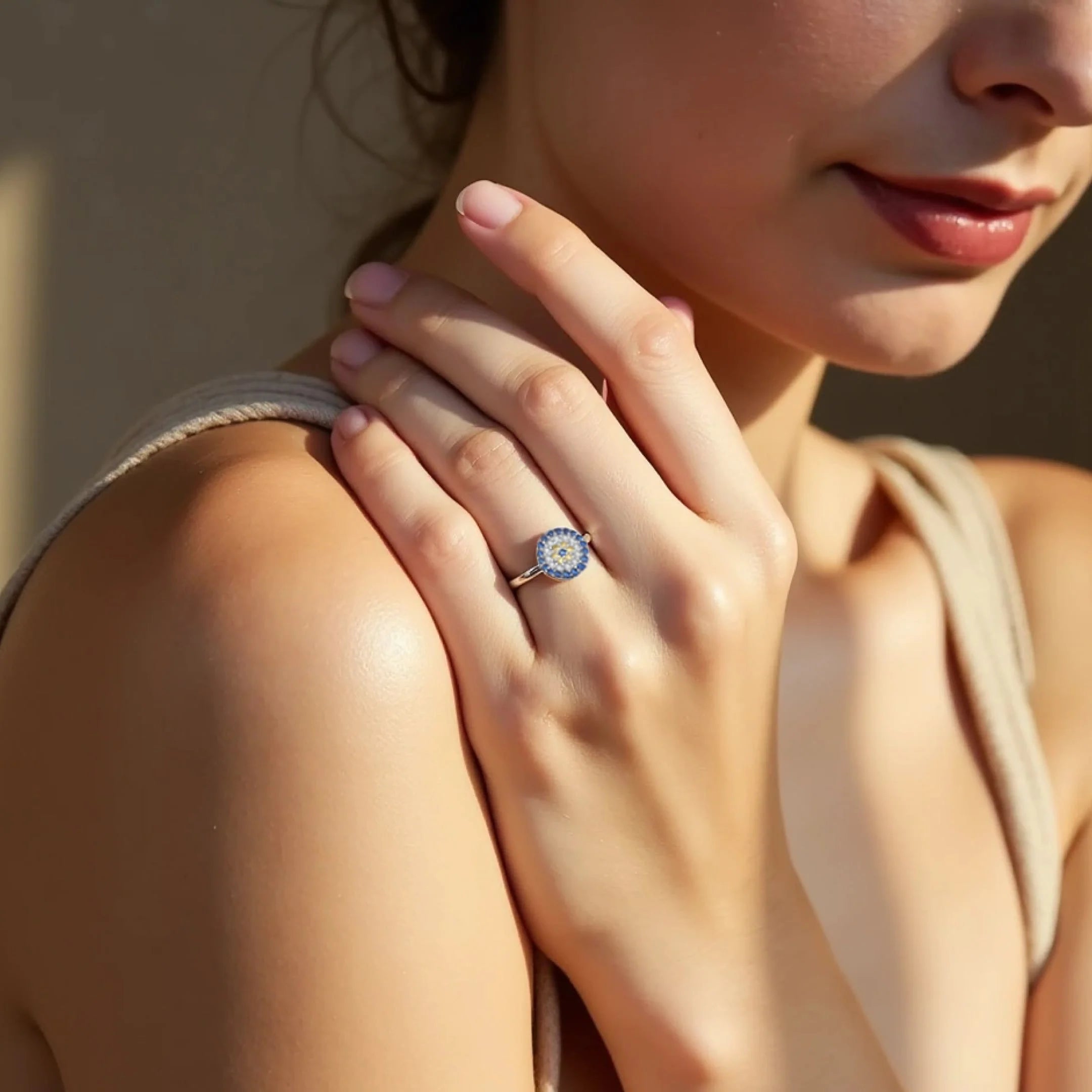 Bague Œil Bleu de Protection