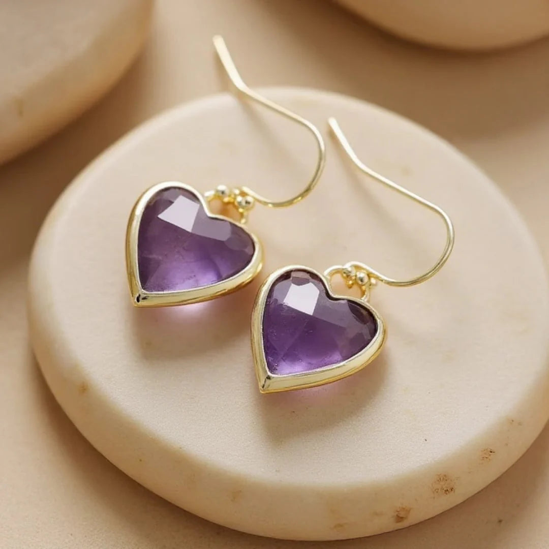 Boucles d’Oreilles Pierres Naturelles - Reflet du Coeur