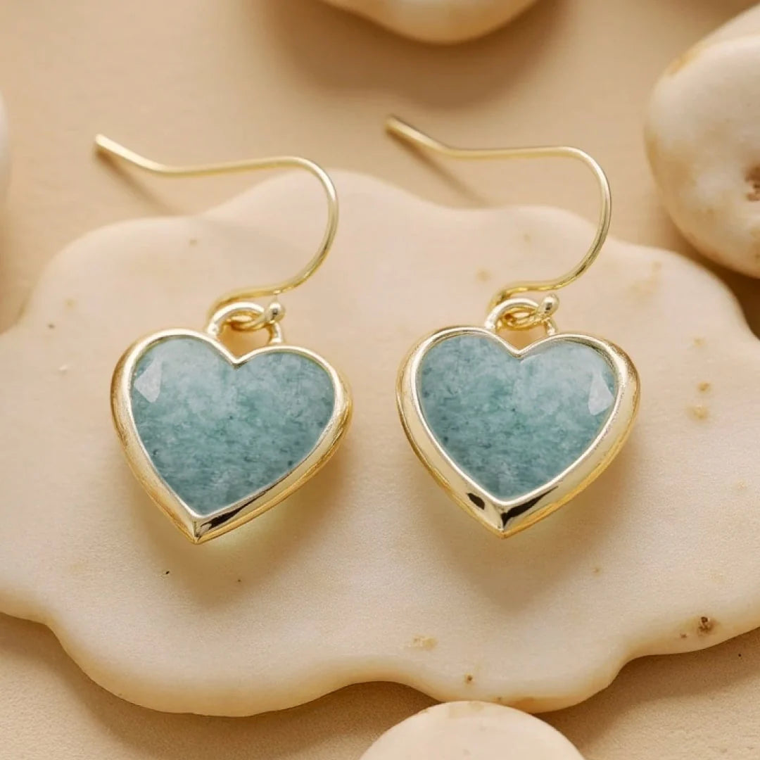 Boucles d’Oreilles Pierres Naturelles - Reflet du Coeur