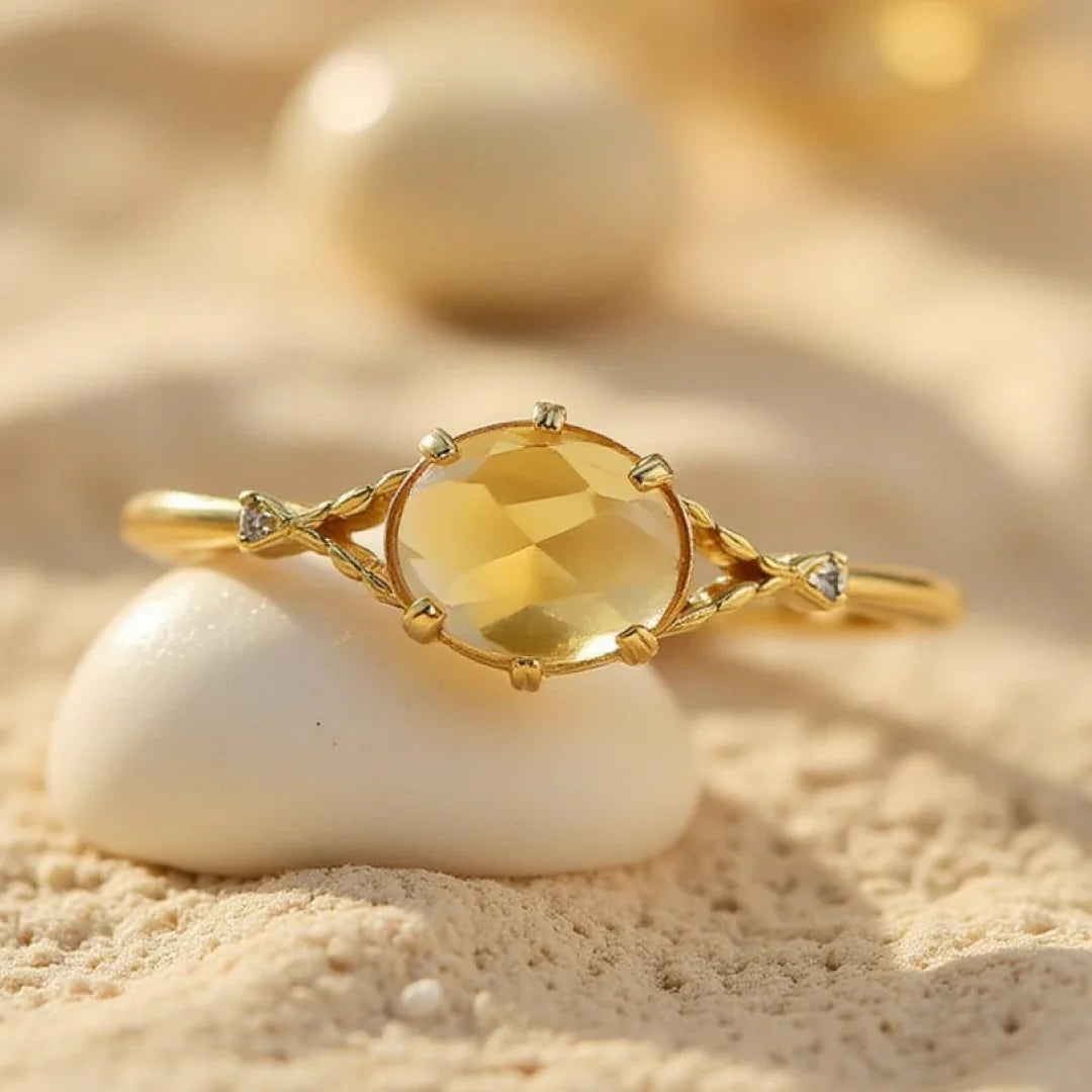 Bague "Eclat Solaire" en Citrine