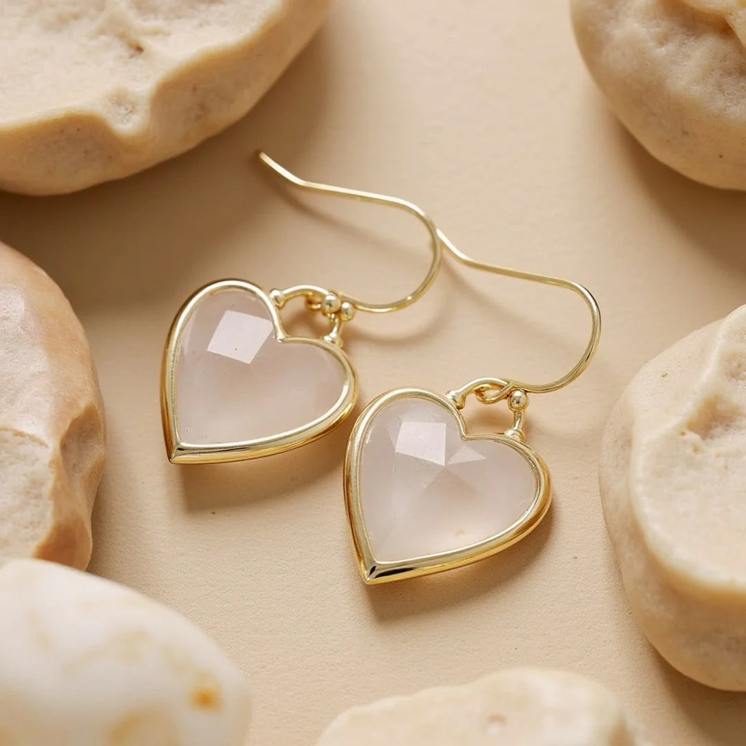 Boucles d’Oreilles Pierres Naturelles - Reflet du Coeur