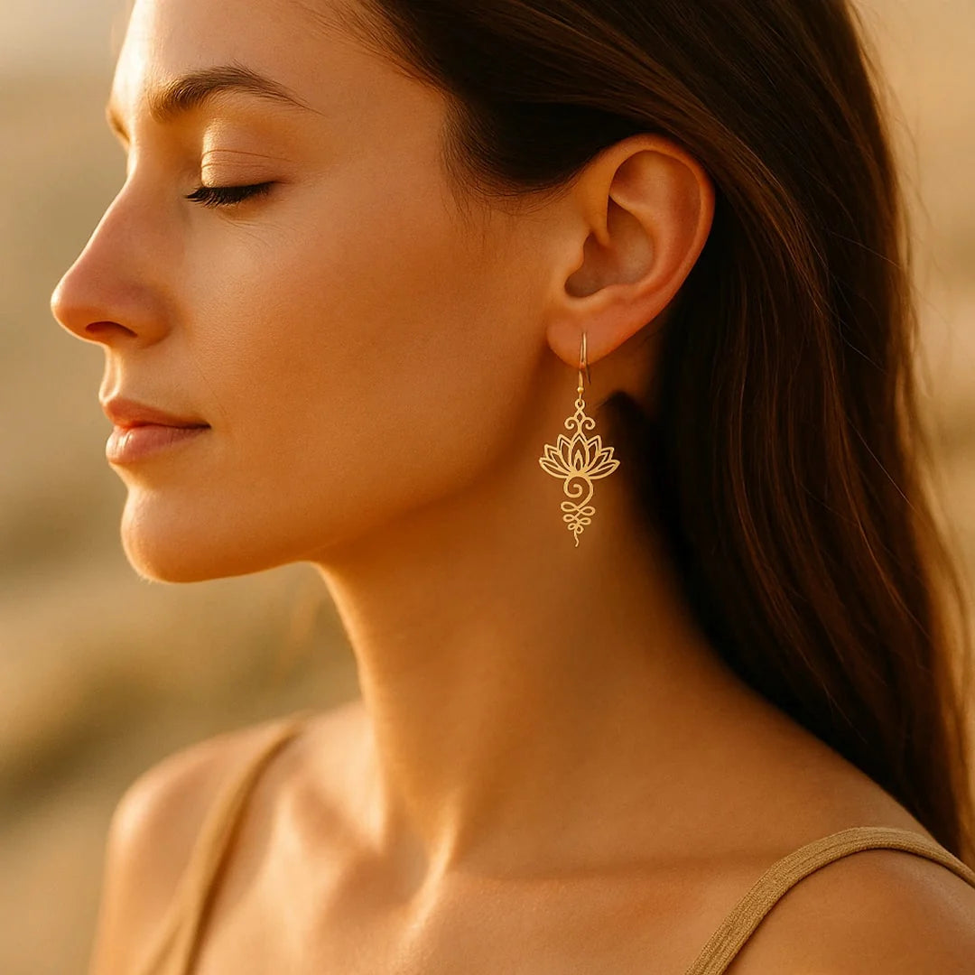 Boucles d'Oreilles "Lotus Unalome"