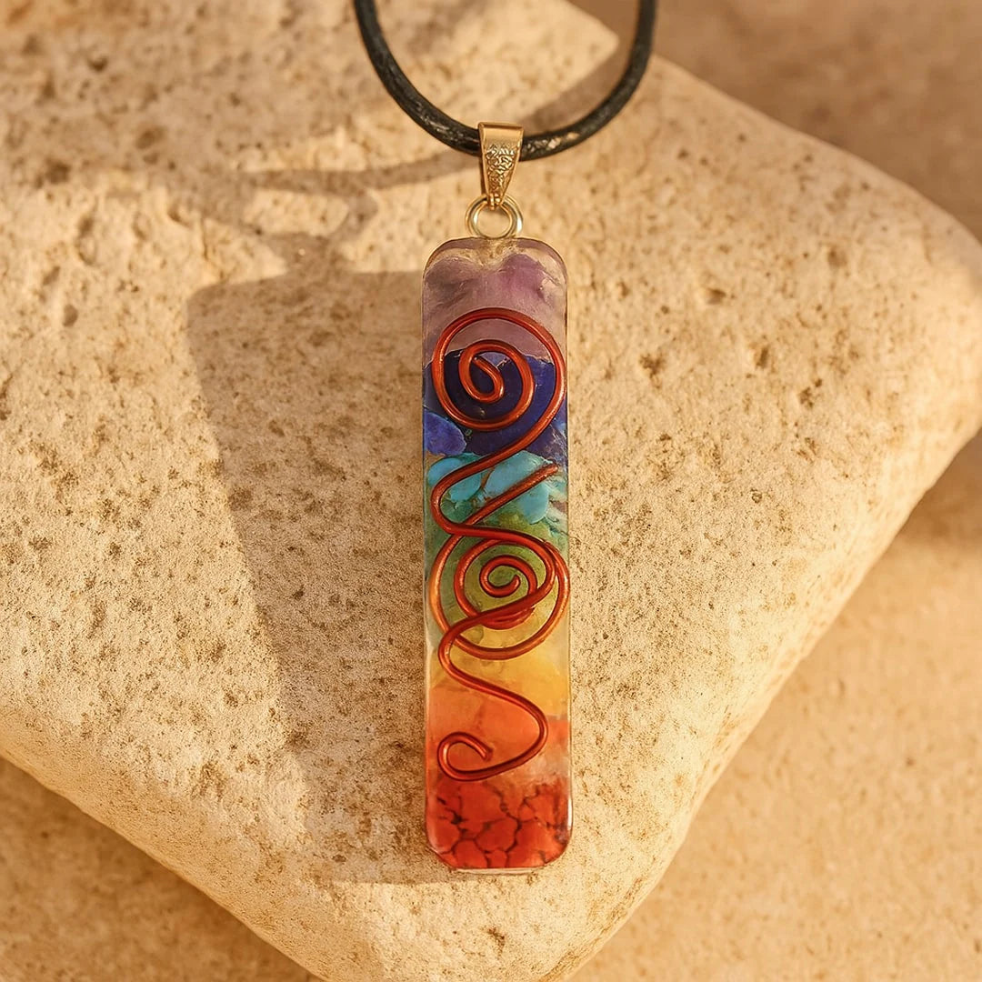 Pendentif Orgonite - Harmonie des 7 Chakras