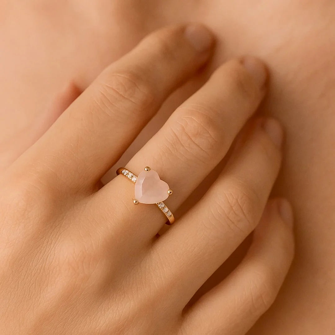 Bague en Quartz Rose - Caresse d’Amour