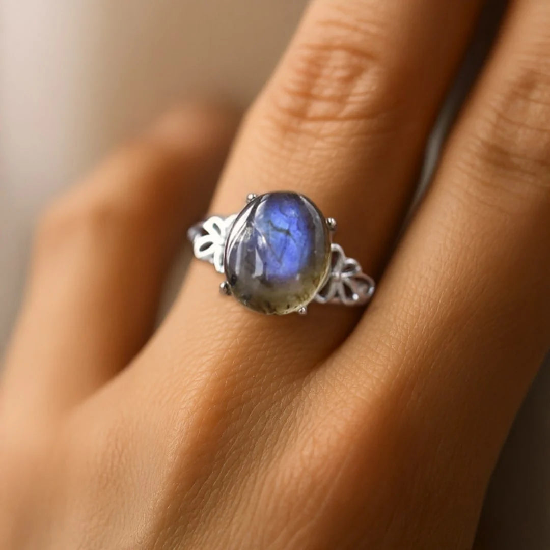 Bague en Labradorite & Argent - Akshia