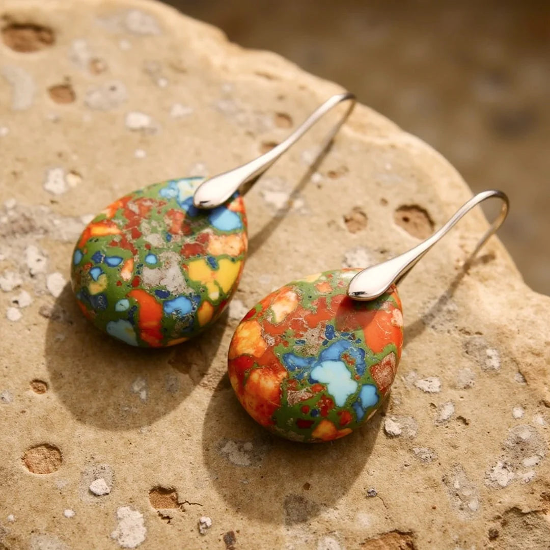 Boucles d'Oreilles Goutte d'Eau - Stilla Arlequina