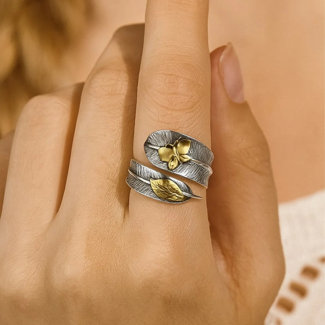 Bague en Argent - Plume Angélique